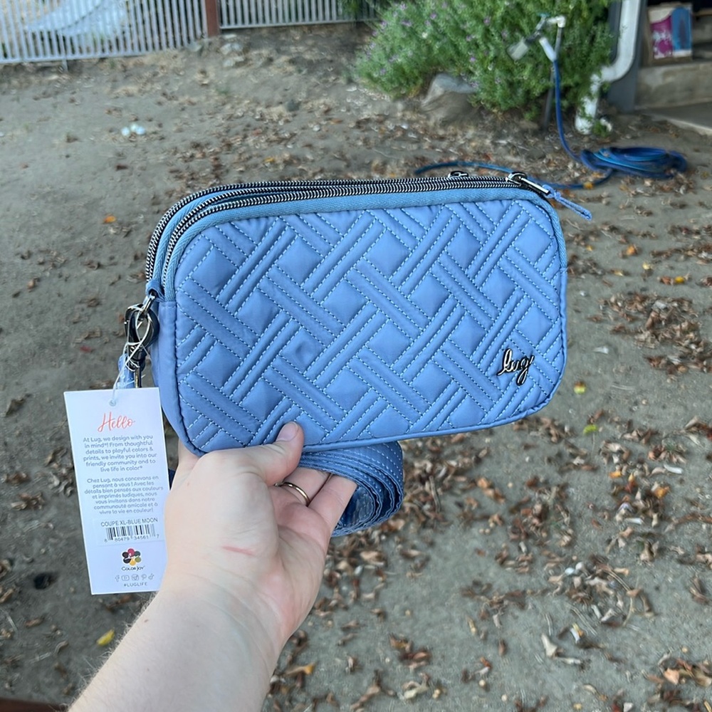 NWT Lug Quilted Crossbody Bag in Blue Moon